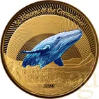 1 Unze Goldmünze EC8 St. Vincent & The Grenadines - Humpback Whale 2023 - coloriert