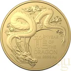 1 Unze Goldmünze Australien RAM Lunar Drache 2024