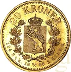 20 Kronen Goldmünze Norwegen Oscar II