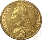 1/2 Pfund Goldmünze Sovereign Victoria Krone