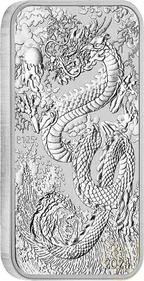 1 Unze Silbermünze Perth Mint Rectangular Dragon 2024