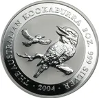 10 Unzen Silbermünze Australien Kookaburra 2004
