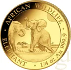 1/4 Unze Goldmünze Somalia Elefant 2024