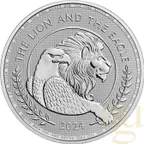 1 Unze Silbermünze British Lion und American Eagle 2024