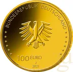 1/2 Unze Goldmünze - Säulen der Demokratie - 100 Euro Recht 2021 (D)