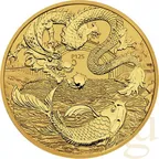 1 Unze Goldmünze Australien Drache & Koi 2024