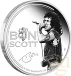 1 Unze Silbermünze Tuvalu Bon Scott 2024 - proof coloriert