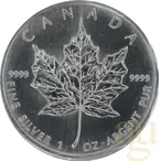 1 Unze Silbermünze Maple Leaf 1996