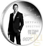 1 Unze Silbermünze Tuvalu James Bond 007 - Daniel Craig 2024 - proof coloriert