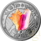 1 Unze Silbermünze EC8 St. Kitts & Nevis - Conch Shell 2023 - coloriert