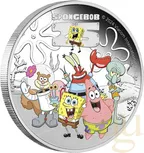 1 Unze Silbermünze Tuvalu SpongeBob and Friends 2024 coloriert - polierte Platte