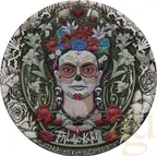 2 Unzen Silbermünze Tuvalu Frida Kahlo 2024 Antik Finish - coloriert