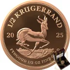 1/2 Unze Goldmünze Krügerrand 2025 - polierte Platte