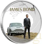1 Unze Silbermünze Tuvalu James Bond 007 - Daniel Craig & Aston Martin DB5 2024  - proof coloriert