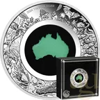1 Unze Silbermünze Australien Great Southern Land Chrysoprase 2024 - polierte Platte