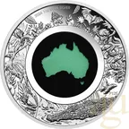 1 Unze Silbermünze Australien Great Southern Land Chrysoprase 2024 - polierte Platte