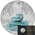 1/4 Unze Silbermünze Australien Lunar III Schlange 2025 ANDA Special - coloriert
