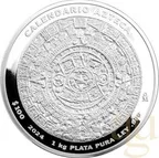 1 Kilogramm Silbermünze Mexiko Azteken Kalender 2024