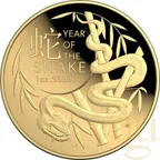 1 Unze Goldmünze Australien RAM Lunar Schlange 2025 Domed - Proof