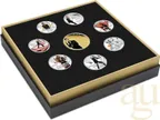8-Coin-Set Silbermünzen Tuvalu James Bond 007 - Roger Moore 2024 - coloriert - proof