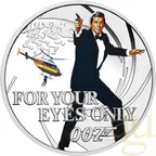 8-Coin-Set Silbermünzen Tuvalu James Bond 007 - Roger Moore 2024 - coloriert - proof