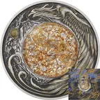 2 Unzen Silbermünze Tuvalu Alicanto 2024 Antik Finish - coloriert
