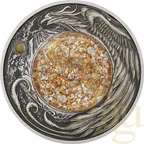 2 Unzen Silbermünze Tuvalu Alicanto 2024 Antik Finish - coloriert
