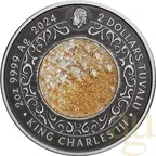 2 Unzen Silbermünze Tuvalu Alicanto 2024 Antik Finish - coloriert