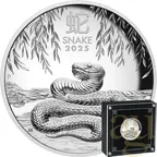 1 Unze Silbermünze Australien Lunar III Schlange 2025 - polierte platte - High Relief