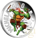 1 Unze Silbermünze Tuvalu Teenage Mutant Ninja Turtles Michelangelo 2024 coloriert - polierte Platte