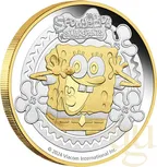 2 Unzen Silbermünze Tuvalu Spongebob Schwammkopf 2024 teilvergoldet - polierte Platte