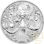 10 Kilogramm Silbermünze Australien Lunar III Drache 2024