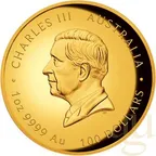 1 Unze Goldmünze Australien Lunar III Schlange 2025 - polierte Platte - High Relief