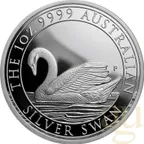1 Unze Silbermünze Australien Schwan 2017 - polierte Platte