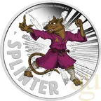 1 Unze Silbermünze Tuvalu Teenage Mutant Ninja Turtles Splinter 2025 coloriert - polierte Platte
