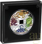 4x 1 Unze Silbermünze Australien Lunar III Schlange 2025 Quadrant Four-Coin-Set coloriert - Proof