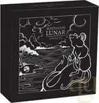 1 Unze Silbermünze Australien Lunar III Maus 2020 - polierte Platte - High Relief