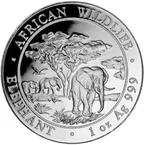 1 Unze Silbermünze Somalia Elefant 2012