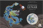 1 Unze Silbermünze Australien Lunar III Drache 2024 ANDA Special petrol coloriert - Coincard