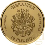 1 Unze Goldmünze Gibraltar Lady Justice 2024