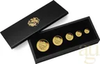 The Perth Mint 125 Jahre Australian Sovereign 2024 Goldmünzen - polierte Platte - Five Coin Set