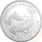 1 Unze Silbermünze Australien Hourglass Delfin 2024