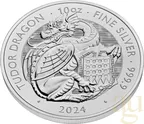 10 Unzen Silbermünze Tudor Beasts Tudor Dragon 2024