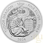 10 Unzen Silbermünze Tudor Beasts Tudor Dragon 2024