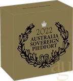 Double Australian Sovereign 2022 Goldmünze polierte Platte - High Relief