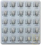 25 x 1 Gramm Platinbarren Multigram PAMP Fortuna