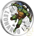 1 Unze Silbermünze Tuvalu Teenage Mutant Ninja Turtles Leonardo coloriert - polierte Platte
