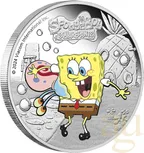 1 Unze Silbermünze Tuvalu SpongeBob & Gary 2024 coloriert - polierte Platte