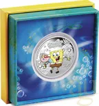 1 Unze Silbermünze Tuvalu SpongeBob & Gary 2024 coloriert - polierte Platte