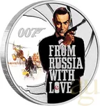 7-Coin-Set Silbermünzen Tuvalu James Bond 007 - Sean Connery 2024 - coloriert - proof